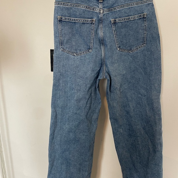 OAK + FORT Women's Straight Leg Jeans in Denim Blue - Picture 5 of 6